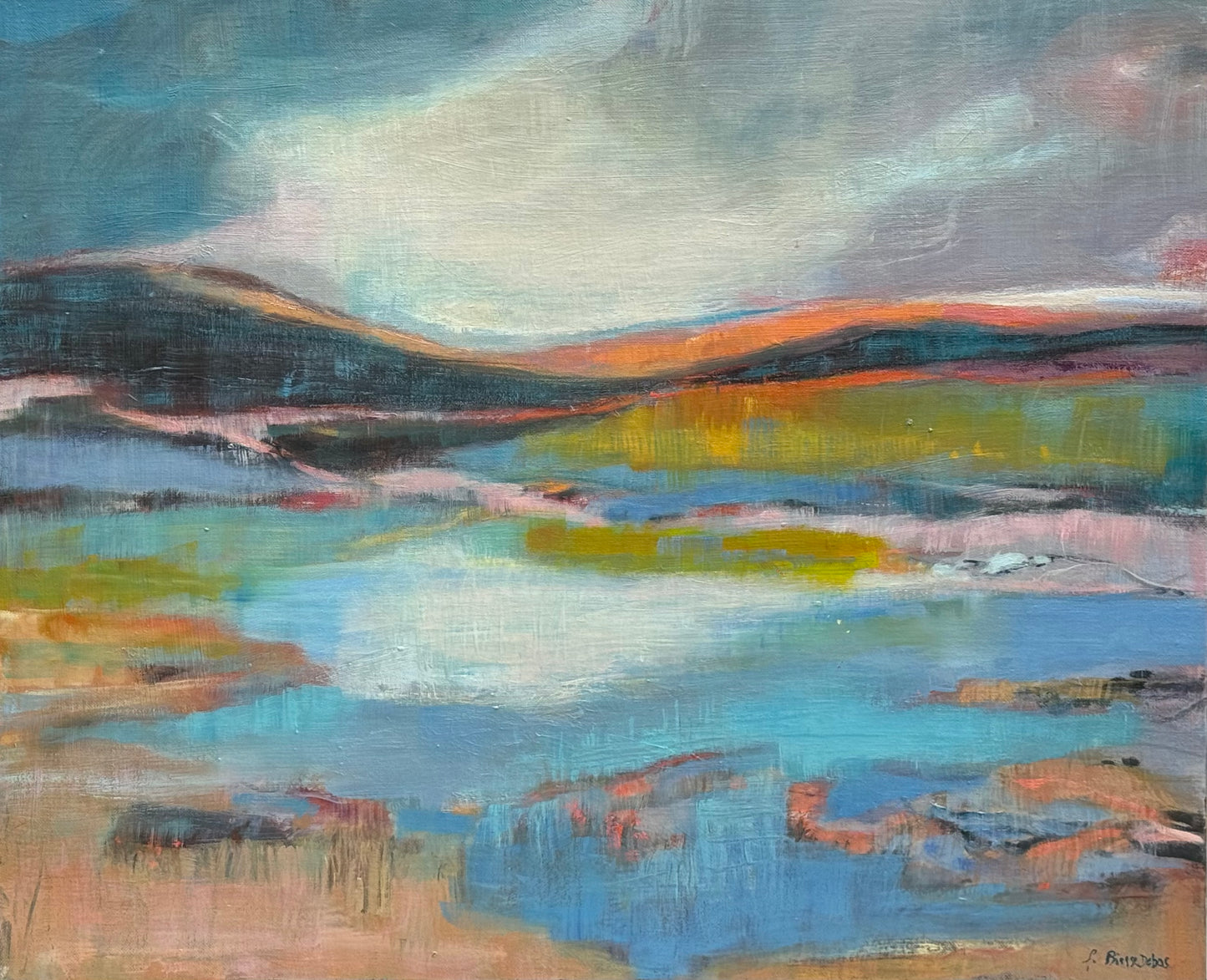 Les mouvances 2024 64x54cm Huile sur toile